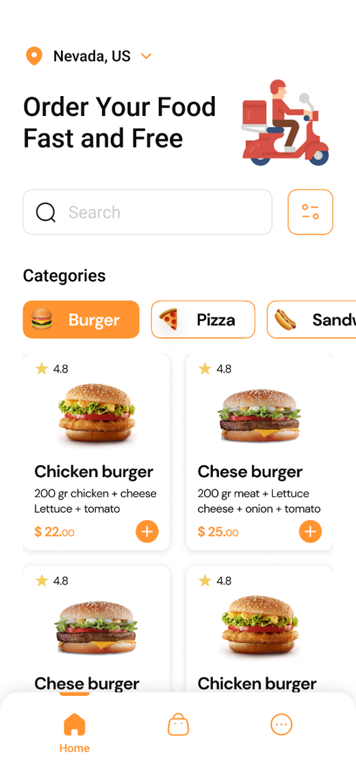 Food Delivery APP - Home