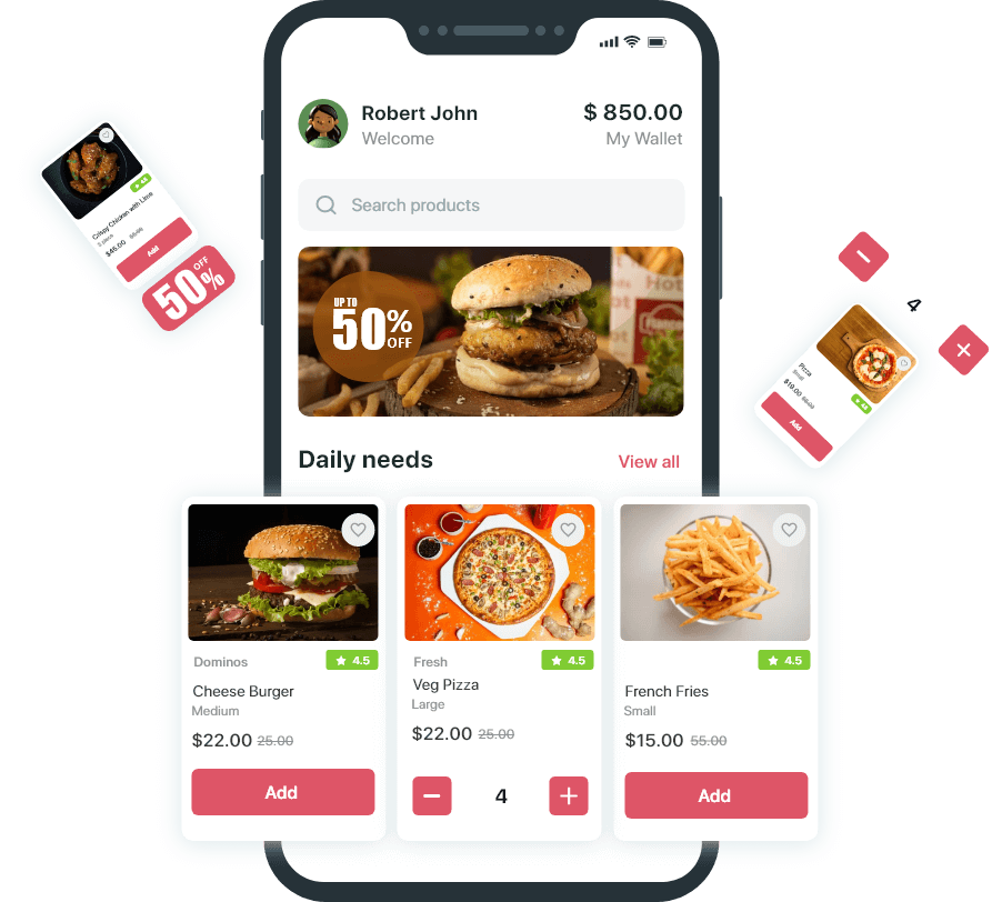 Food delivery app iOS version